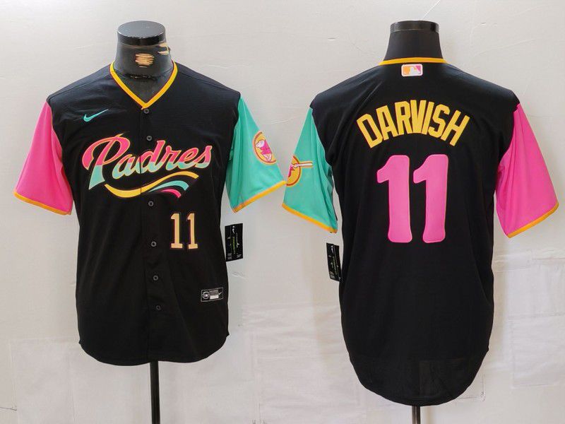 Men San Diego Padres #11 Darvish Black City Edition 2024 Nike MLB Jersey style 13->san diego padres->MLB Jersey